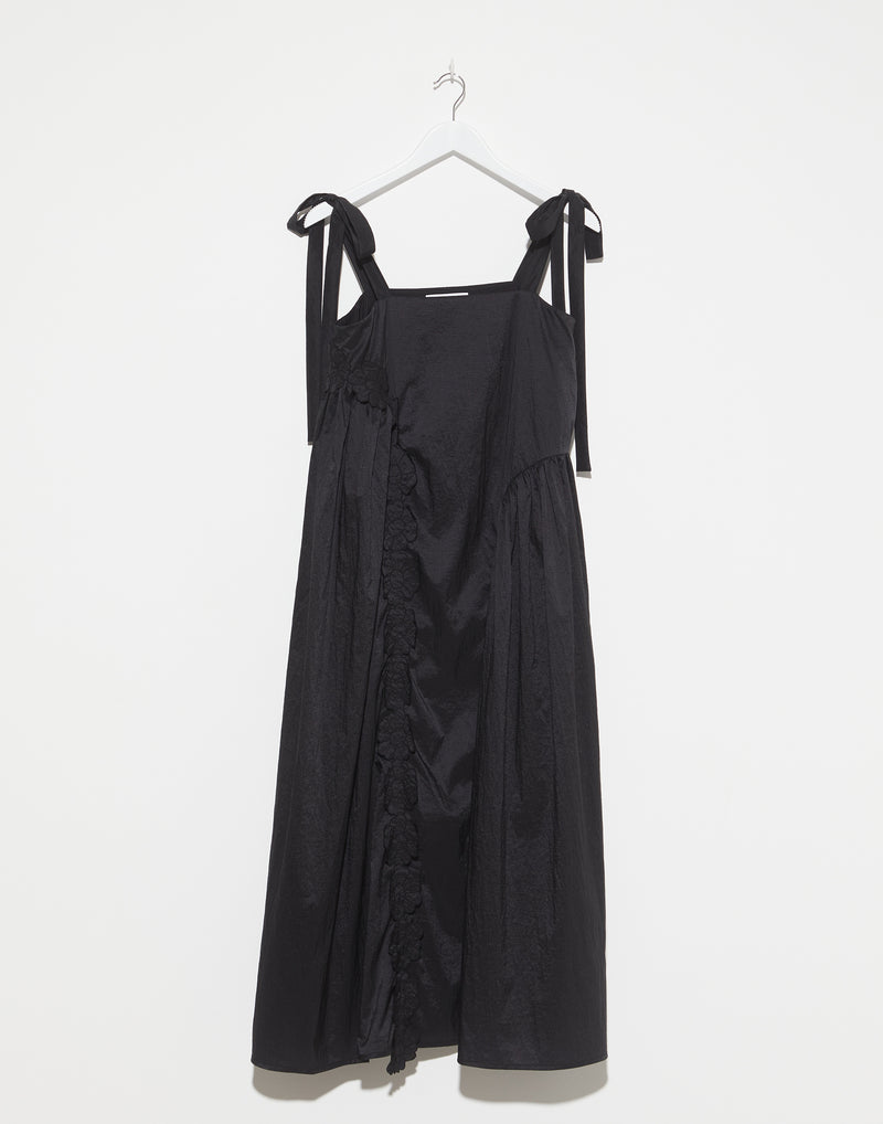 Black Ripstop Nylon Oaklyn Dress