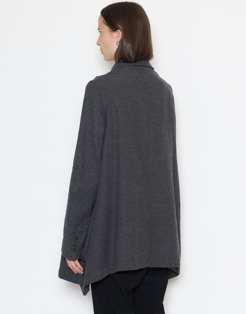 Slate Grey Wool & Cotton Coat