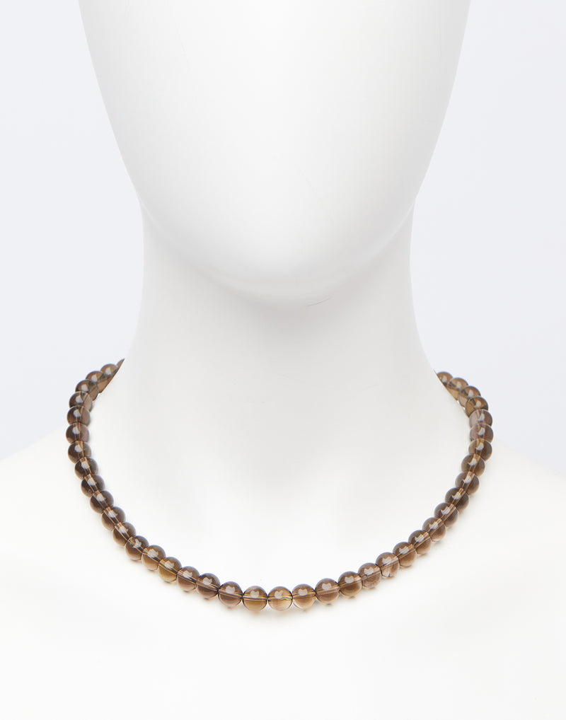 Smokey Quartz & Gold Genevieve Necklace