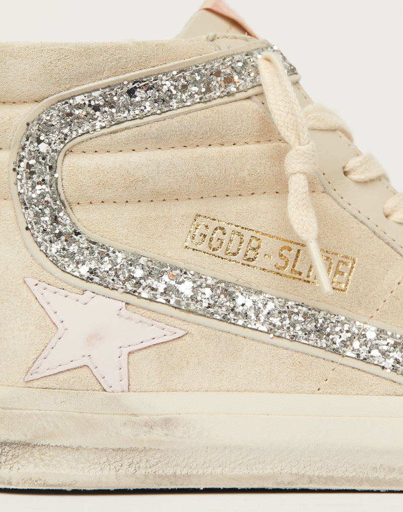 Seed Pearl Suede & Glitter Slide Sneakers