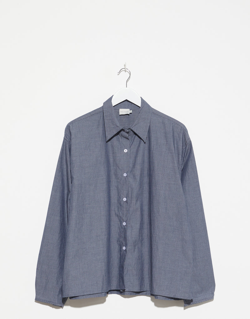 Blue Pinstripe Cotton Day Shirt