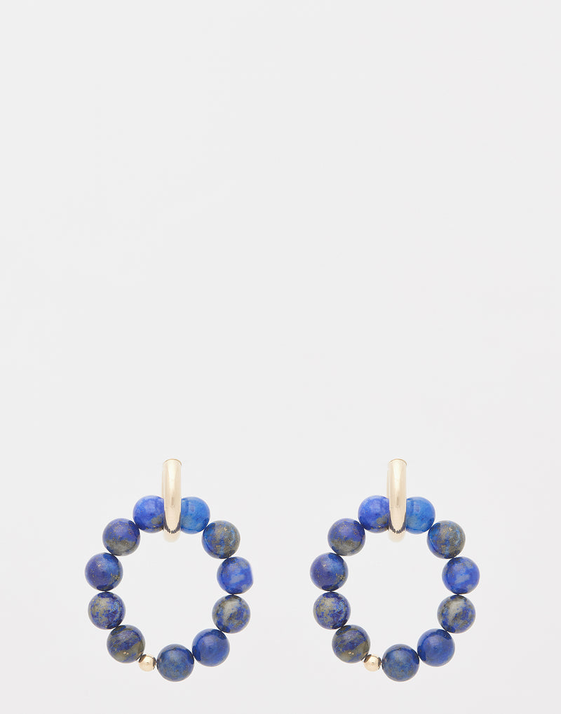 Lapis Lazuli & Gold Sloan Earrings