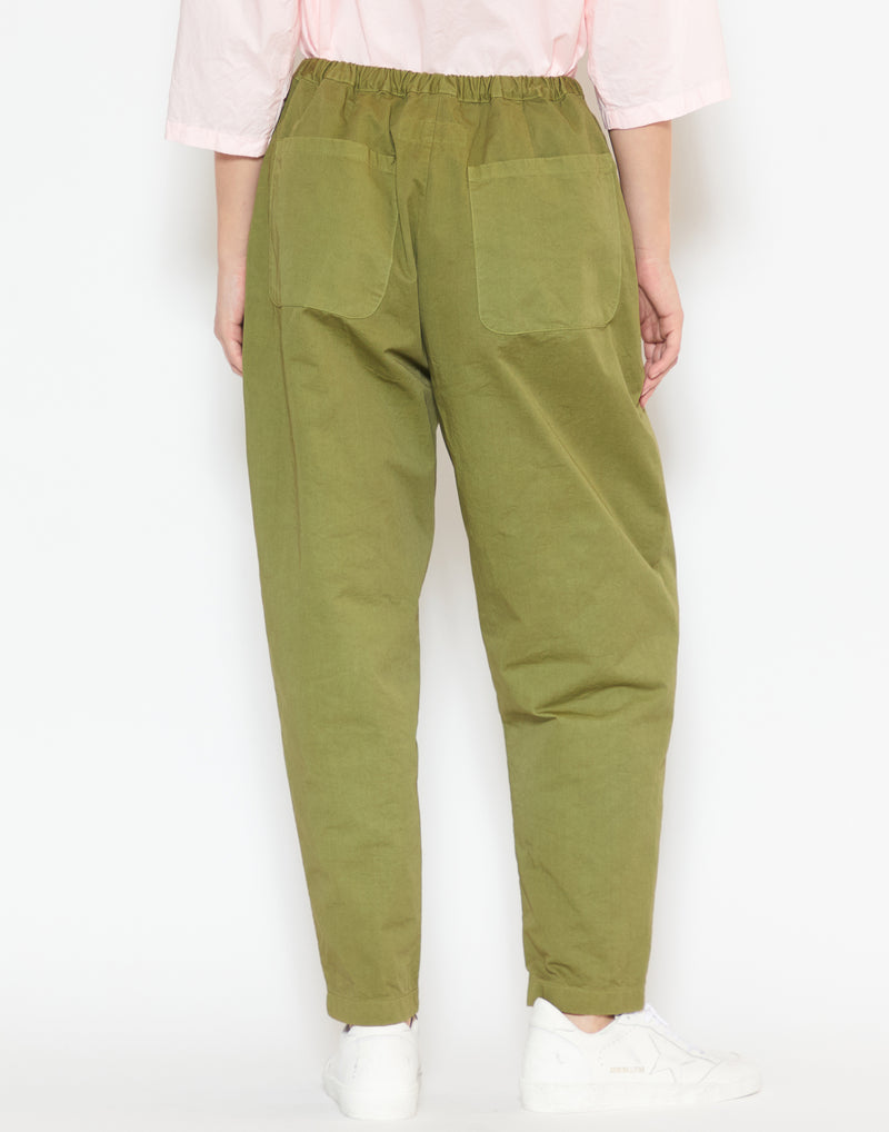 Army Green Cotton Mati Jeans