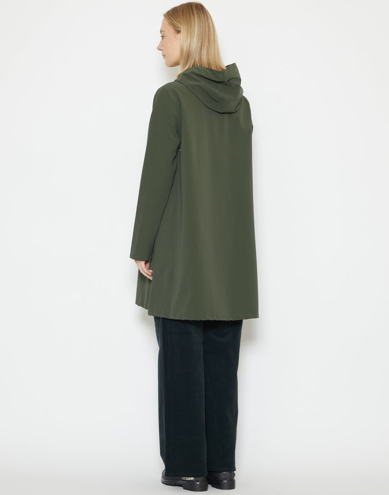 Matte Green Moseback Lightweight Raincoat