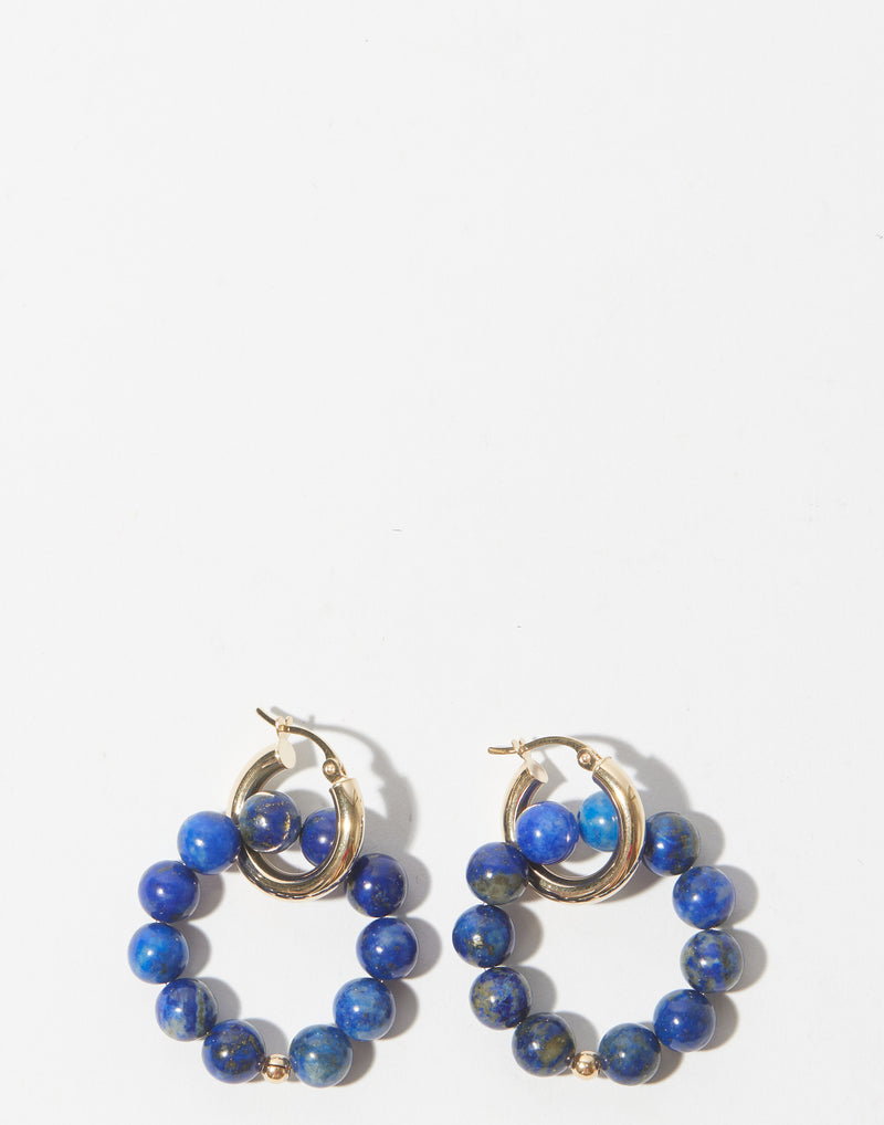 Lapis Lazuli & Gold Sloan Earrings