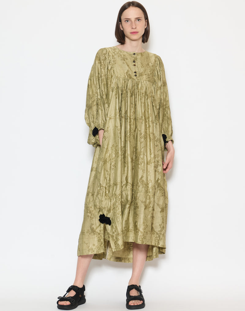 Moss Jacquard Cotton Blend Dress