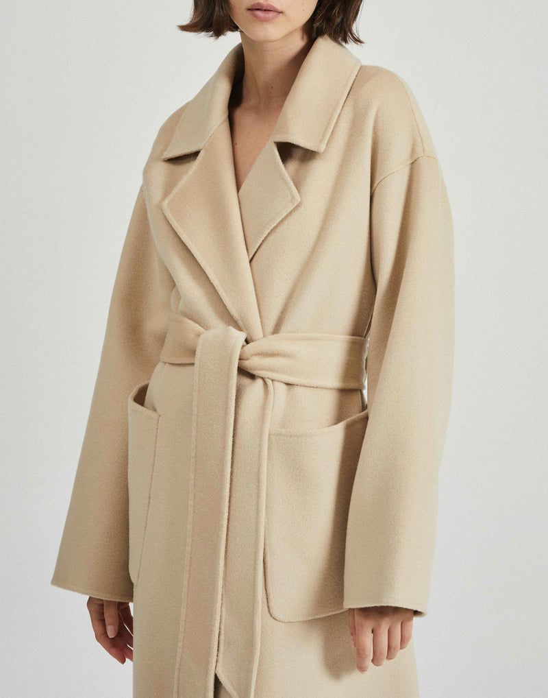 Biscuit Wool & Cashmere Camilla Coat