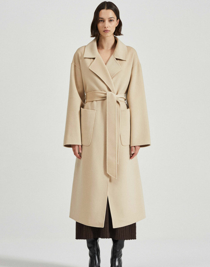 Biscuit Wool & Cashmere Camilla Coat