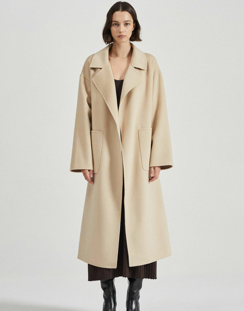 Biscuit Wool & Cashmere Camilla Coat