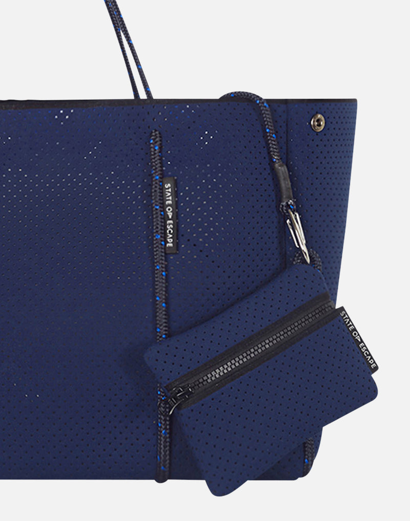 Navy & Electric Blue Dual Tone Escape Tote