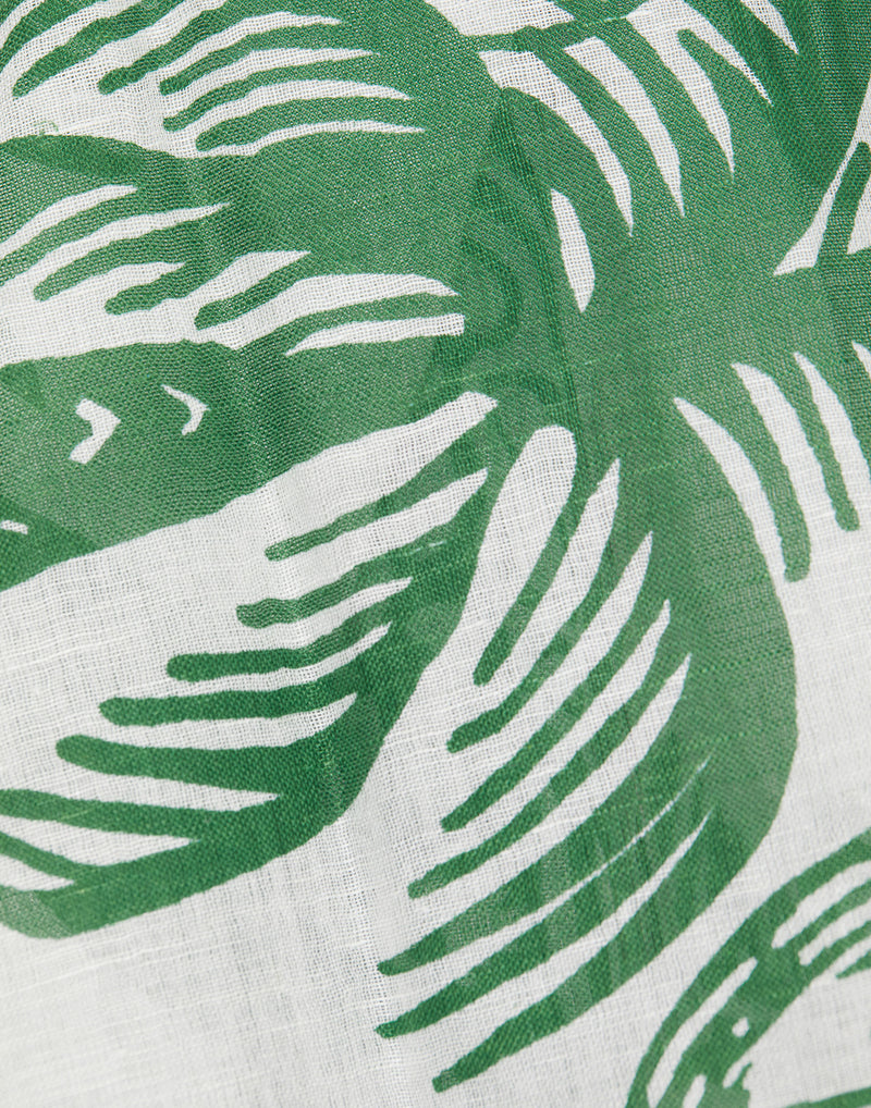 Green Linen & Cotton Dufy Scarf