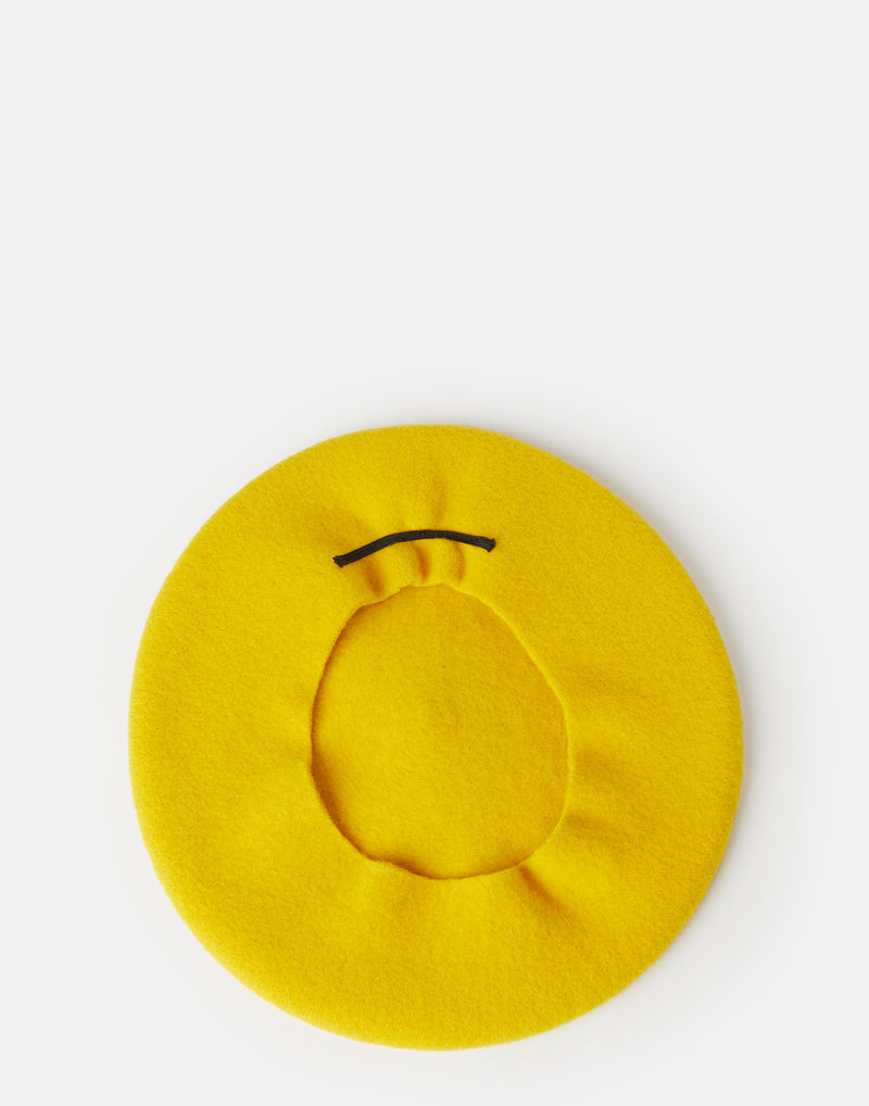 Yellow Wool Flying Duck Beret