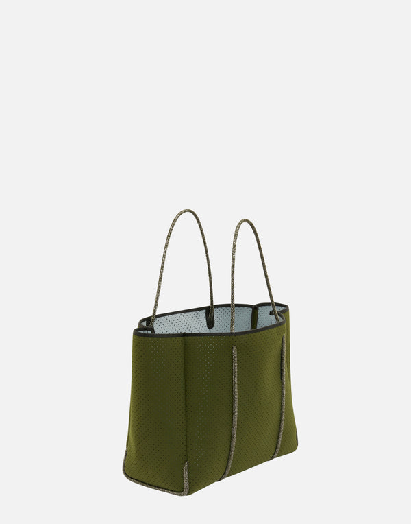 Khaki & Grey Dual Tone Flying Solo Tote