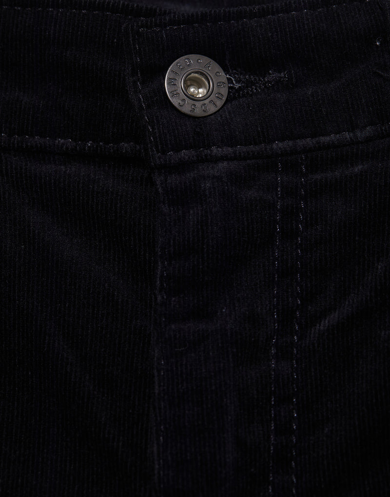 Super Black Corduroy Mari Mid Rise Jeans