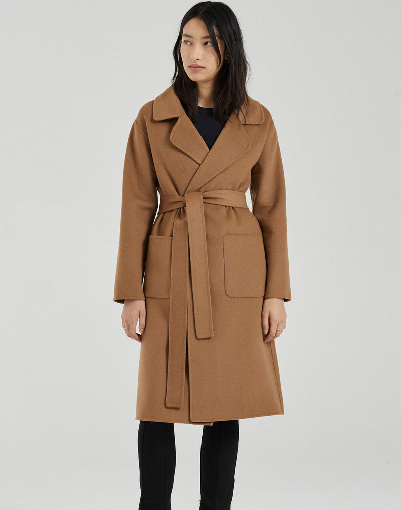 Camel Double Faced Wool Matilda Coat