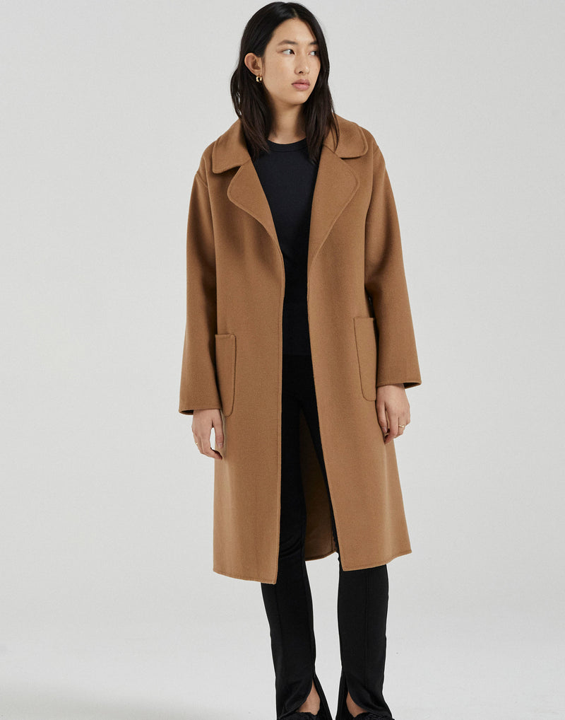 Camel Double Faced Wool Matilda Coat