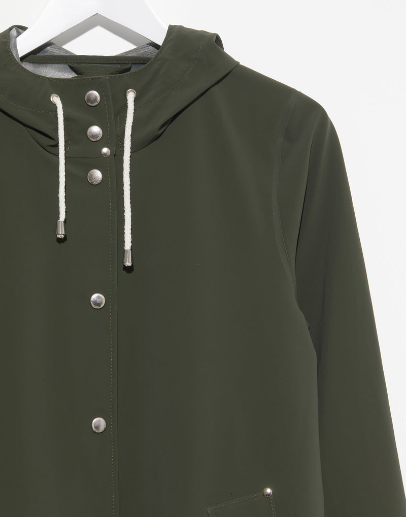 Matte Green Moseback Lightweight Raincoat