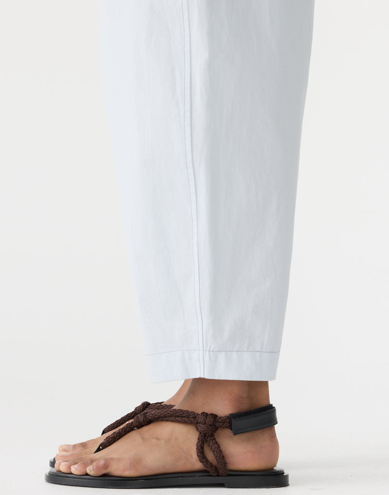 Pale Blue Crushed Cotton Summer Pants