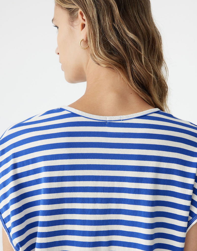 Stripe Cotton Scoop Neck Tank