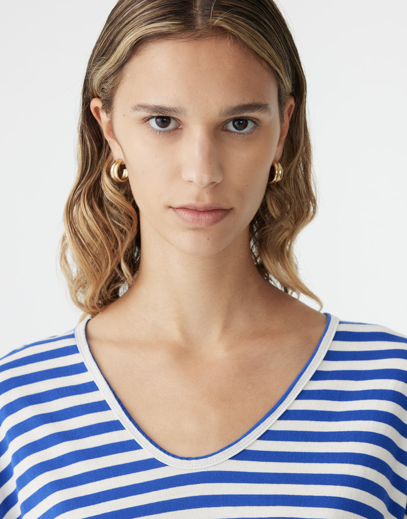 Stripe Cotton Scoop Neck Tank