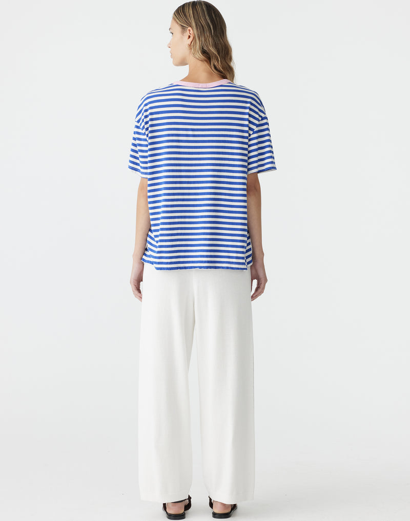 Stripe Cotton Boyfriend T-Shirt