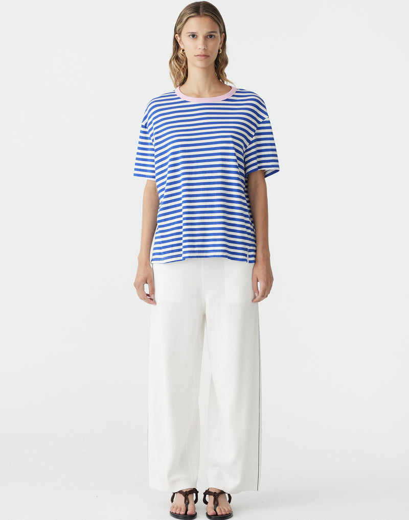 Stripe Cotton Boyfriend T-Shirt