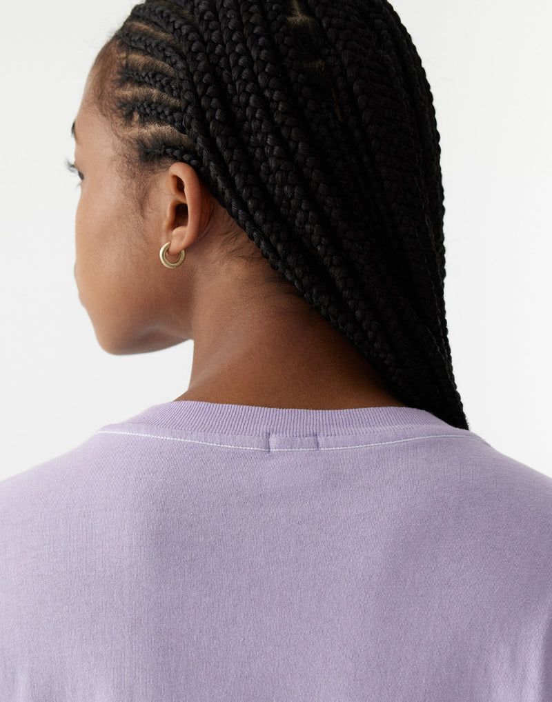 Lavender Cotton Slouch Dot Print T-Shirt