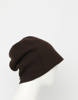 Chocolate Taiga Long E Wool Beanie