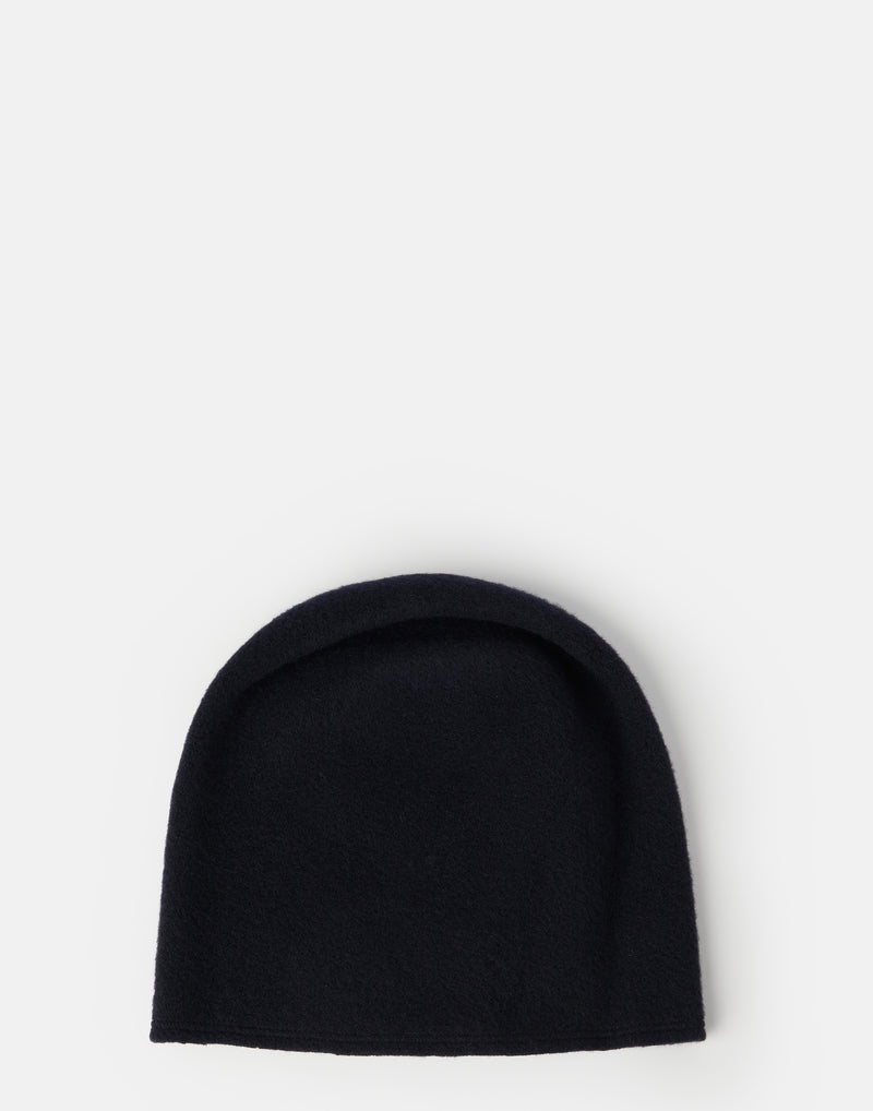 Navy Taiga Long E Wool Beanie