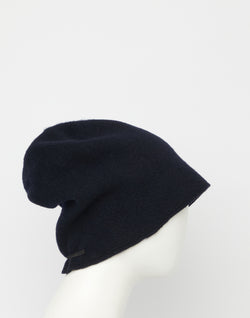 Navy Taiga Long E Wool Beanie