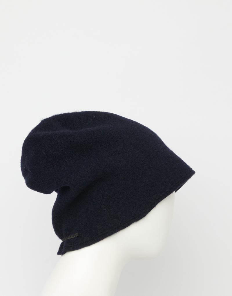 Navy Taiga Long E Wool Beanie