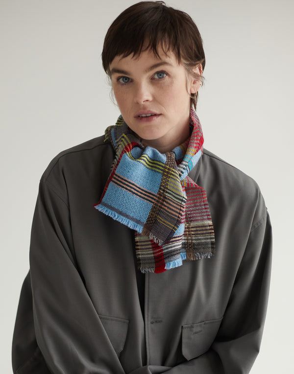 Cornflower Wool & Cashmere Tippet Scarf