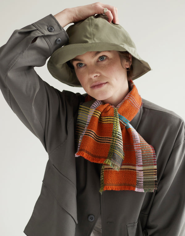 Tangerine Wool & Cashmere Tippet Scarf