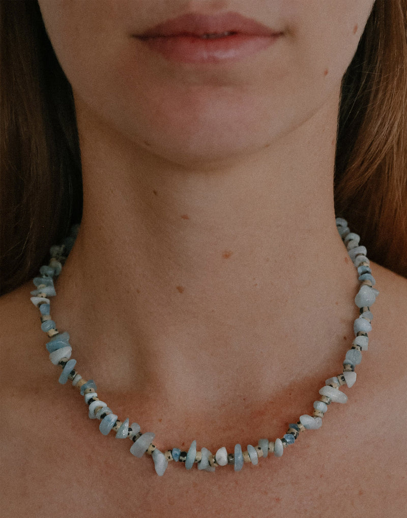 Aquamarine & Jasper Dakota Necklace