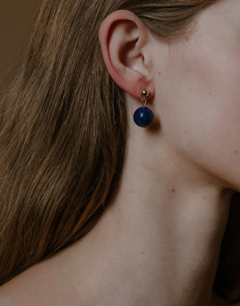 Lapis Lazuli & Gold Edith Drop Earrings