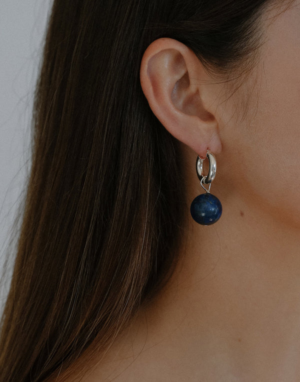 Lapis Lazuli & Silver Jerico Earrings