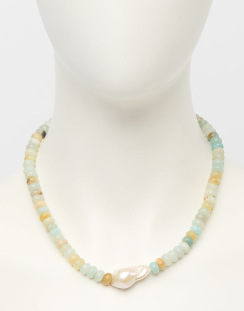 Amazonite & Gold Loretta Necklace