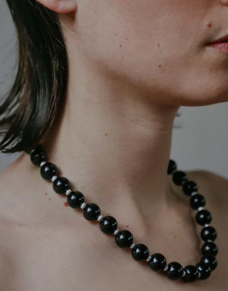 Freshwater Pearl & Onyx Ophelia Necklace