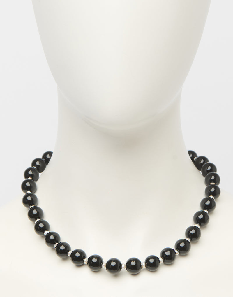 Freshwater Pearl & Onyx Ophelia Necklace