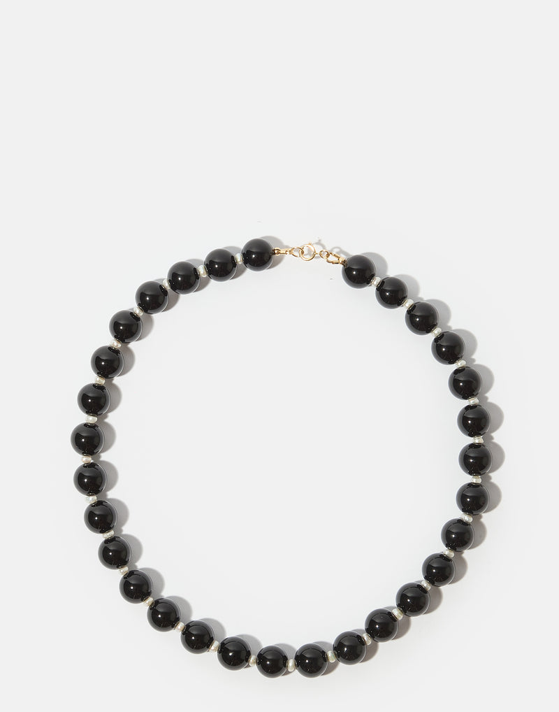 Freshwater Pearl & Onyx Ophelia Necklace