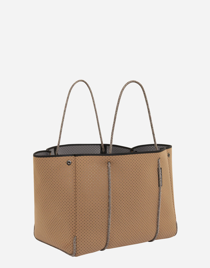 Caramel & Steel Dual Tone Escape Tote